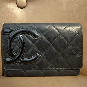 Chanel Black Quilted Wallet
